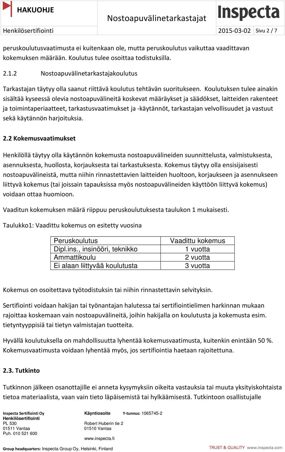 velvollisuudet ja vastuut sekä käytännön harjoituksia. 2.