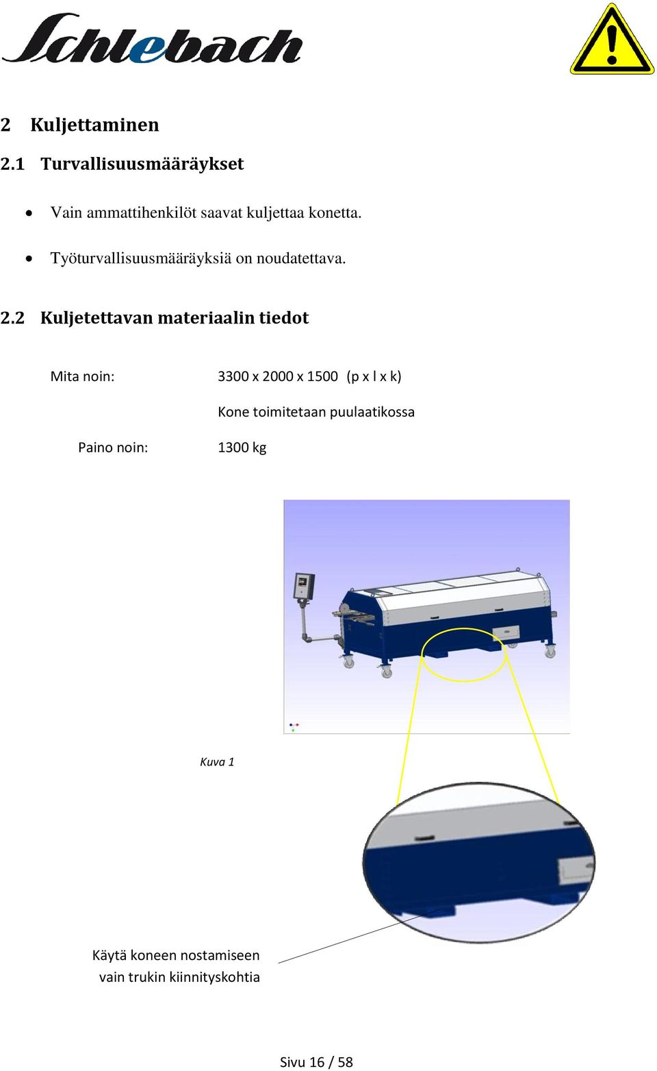 Työturvallisuusmääräyksiä on noudatettava. 2.