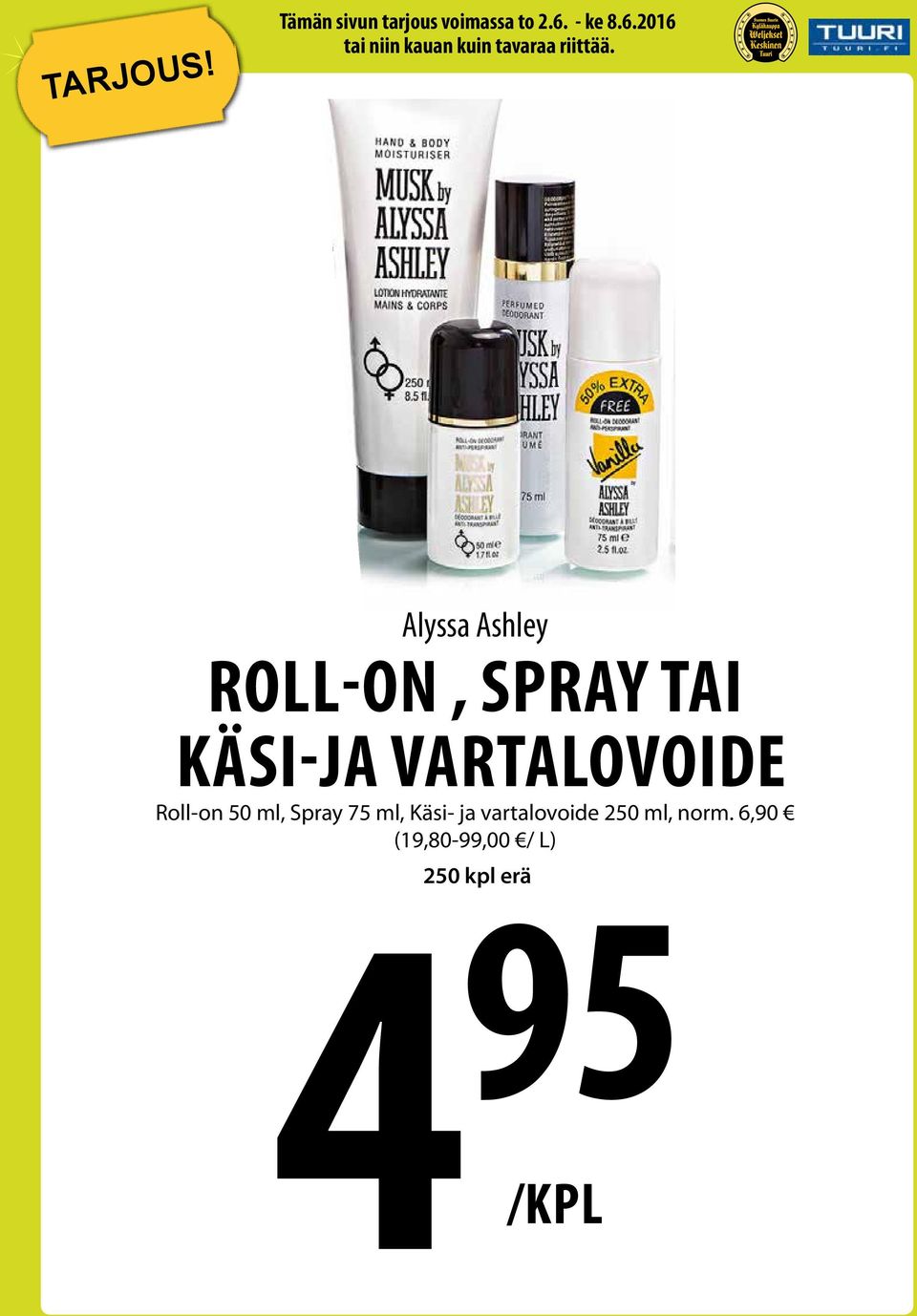 Käsi- ja vartalovoide 250 ml, norm.