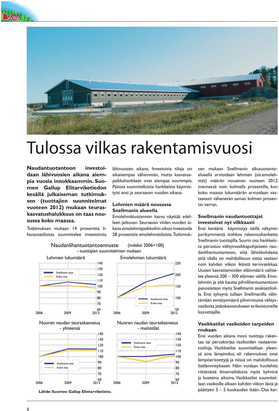 Tutkimuksen mukaan 14 prosenttia lihanautatiloista suunnittelee investointia lähivuosien aikana. Investoivia tiloja on aikaisempaa vähemmän, mutta kasvatuspaikkahankkeet ovat aiempaa suurempia.