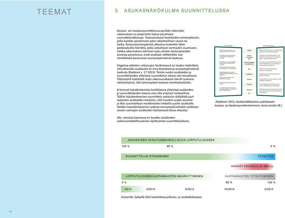 Tavanomaisesti keskitytään toimenpiteisiin, joilla kyetään poistamaan jokin rakenteellinen vaurio tai haitta.