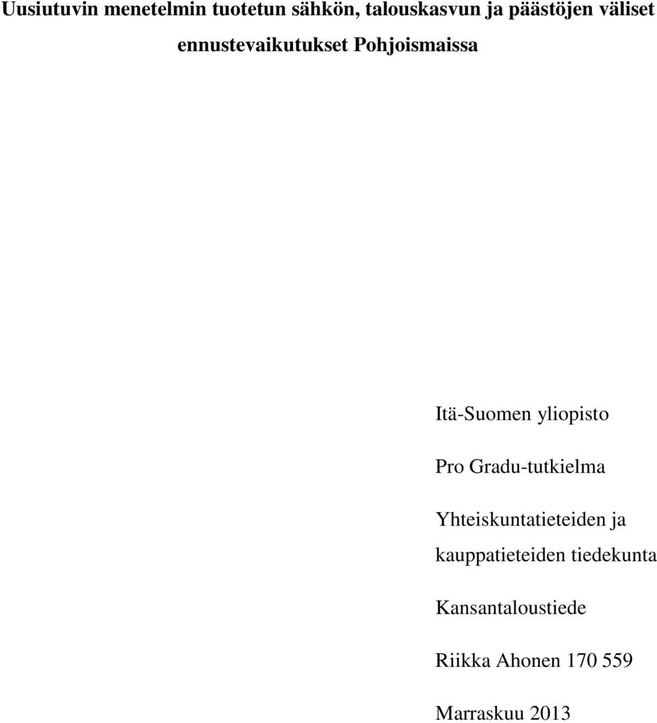 ylioisto Pro Gradu-tutkielma Yhteiskuntatieteiden ja