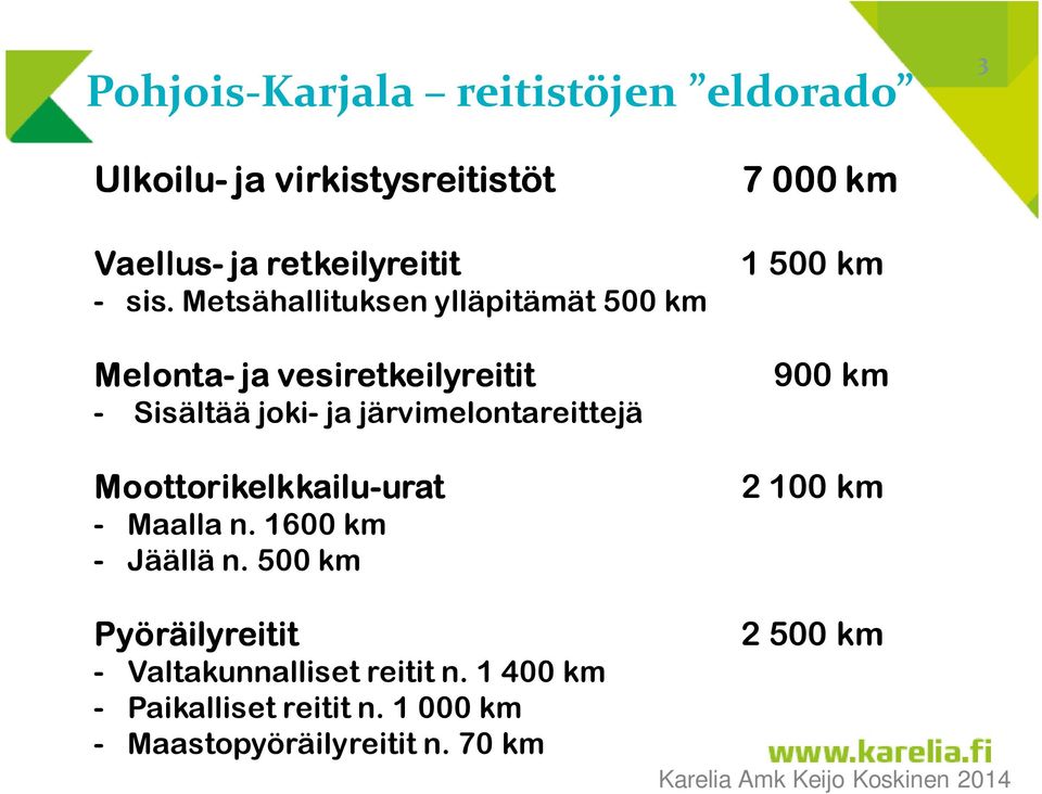 Moottorikelkkailu-urat urat - Maalla n. 1600 km - Jäällä n.