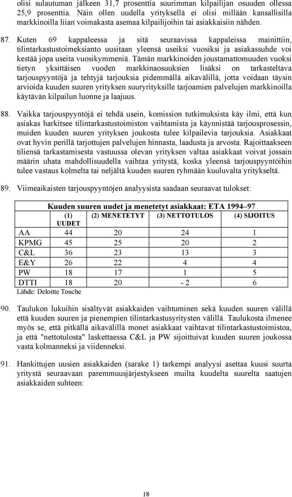 Kute 69 kappaleessa ja sitä seuraavissa kappaleissa maiittii, tilitarkastustoimeksiato uusitaa yleesä useiksi vuosiksi ja asiakassuhde voi kestää jopa useita vuosikymmeiä.