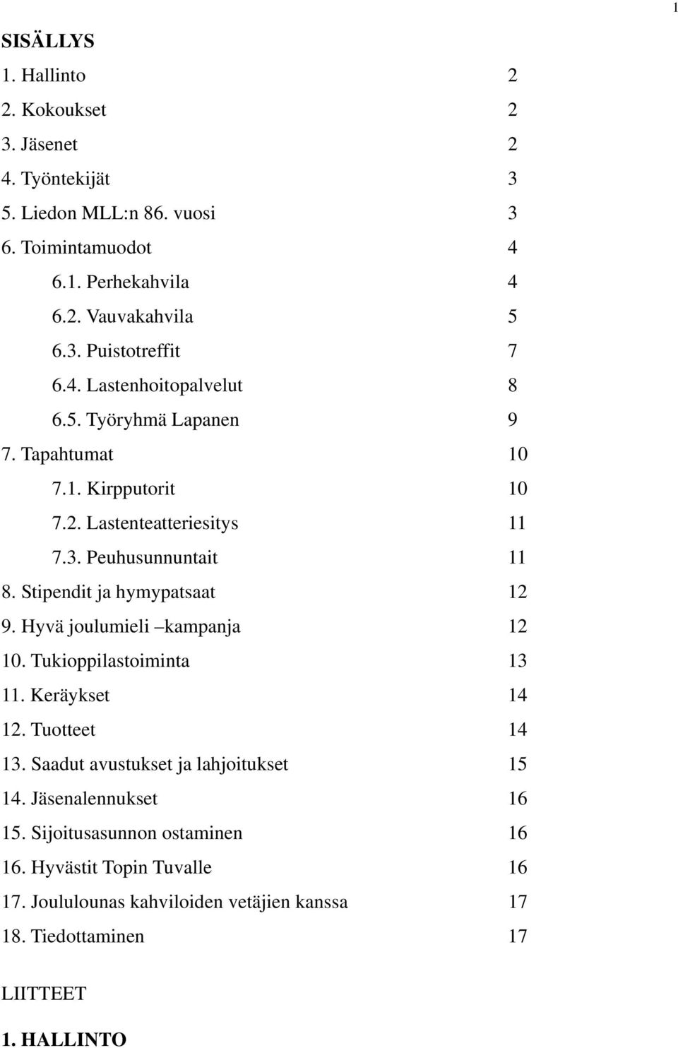 Stipendit ja hymypatsaat 12 9. Hyvä joulumieli kampanja 12 10. Tukioppilastoiminta 13 11. Keräykset 14 12. Tuotteet 14 13. Saadut avustukset ja lahjoitukset 15 14.