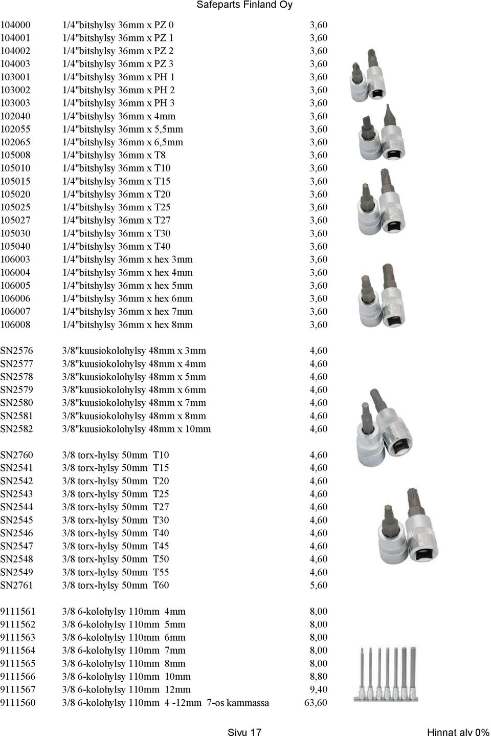 x 5,5mm 1/4"bitshylsy 36mm x 6,5mm 1/4"bitshylsy 36mm x T8 1/4"bitshylsy 36mm x T10 1/4"bitshylsy 36mm x T15 1/4"bitshylsy 36mm x T20 1/4"bitshylsy 36mm x T25 1/4"bitshylsy 36mm x T27 1/4"bitshylsy