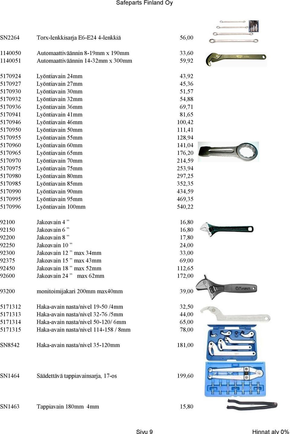 Lyöntiavain 46mm Lyöntiavain 50mm Lyöntiavain 55mm Lyöntiavain 60mm Lyöntiavain 65mm Lyöntiavain 70mm Lyöntiavain 75mm Lyöntiavain 80mm Lyöntiavain 85mm Lyöntiavain 90mm Lyöntiavain 95mm Lyöntiavain