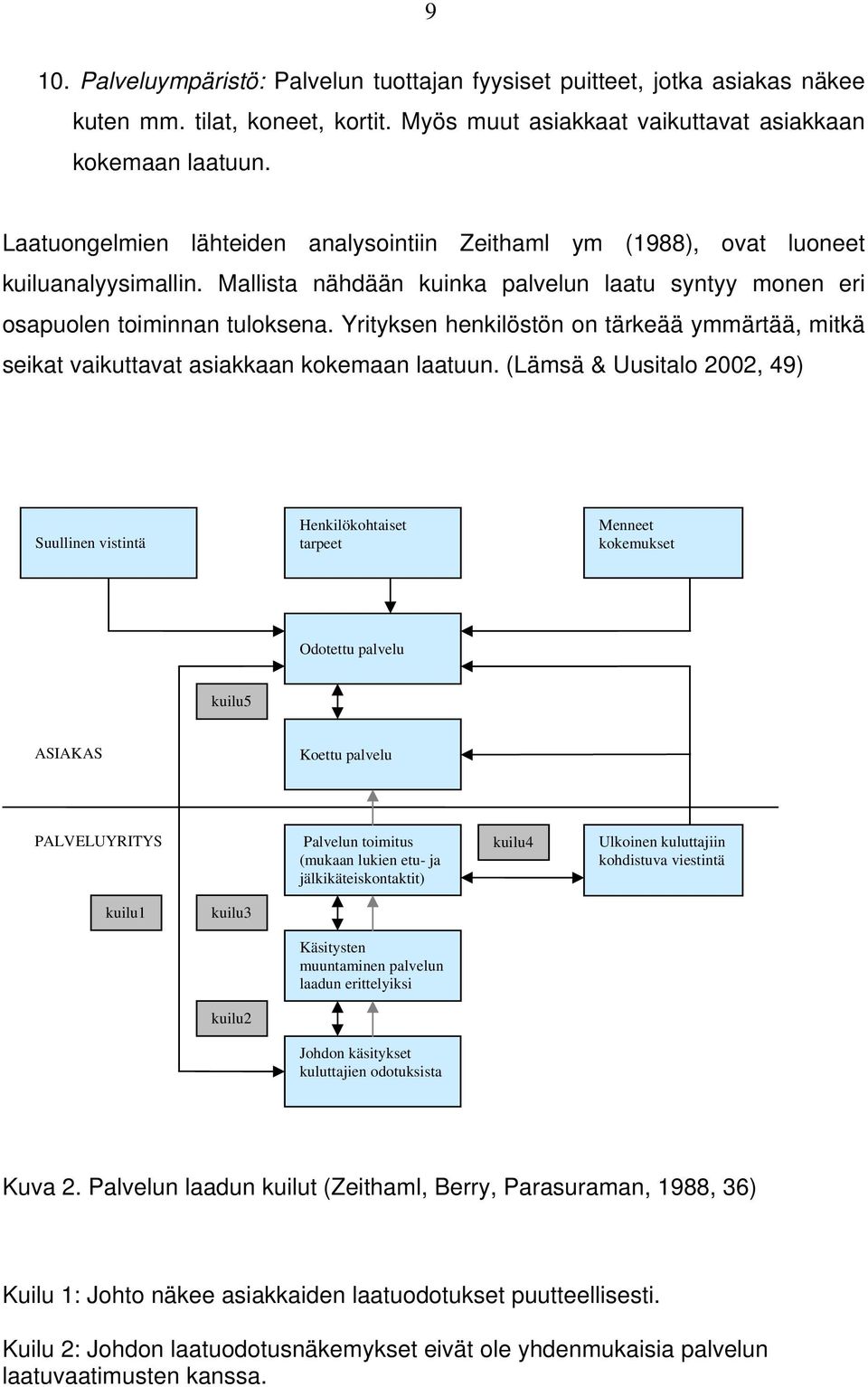 Yrityksen henkilöstön on tärkeää ymmärtää, mitkä seikat vaikuttavat asiakkaan kokemaan laatuun.