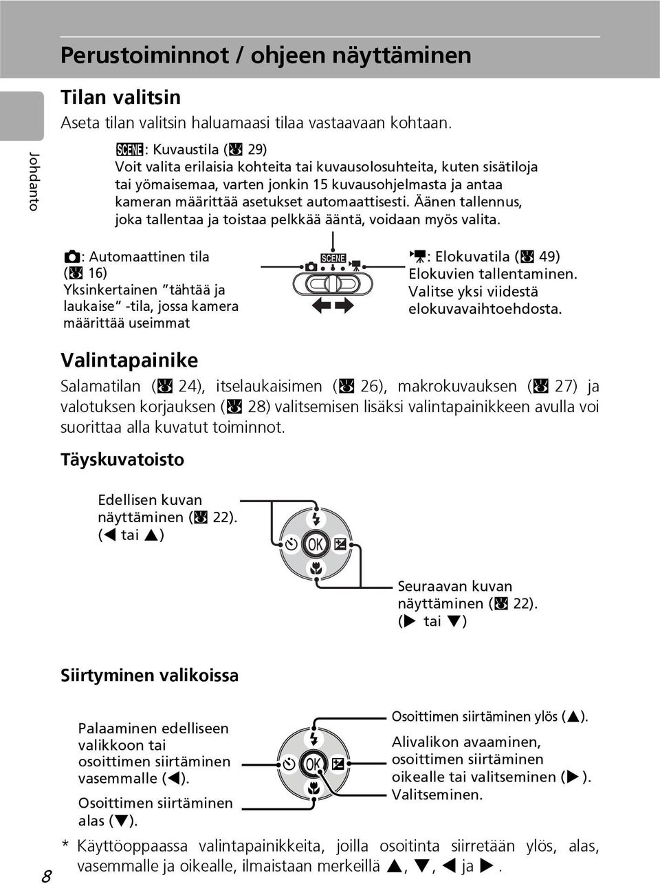 automaattisesti. Äänen tallennus, joka tallentaa ja toistaa pelkkää ääntä, voidaan myös valita.