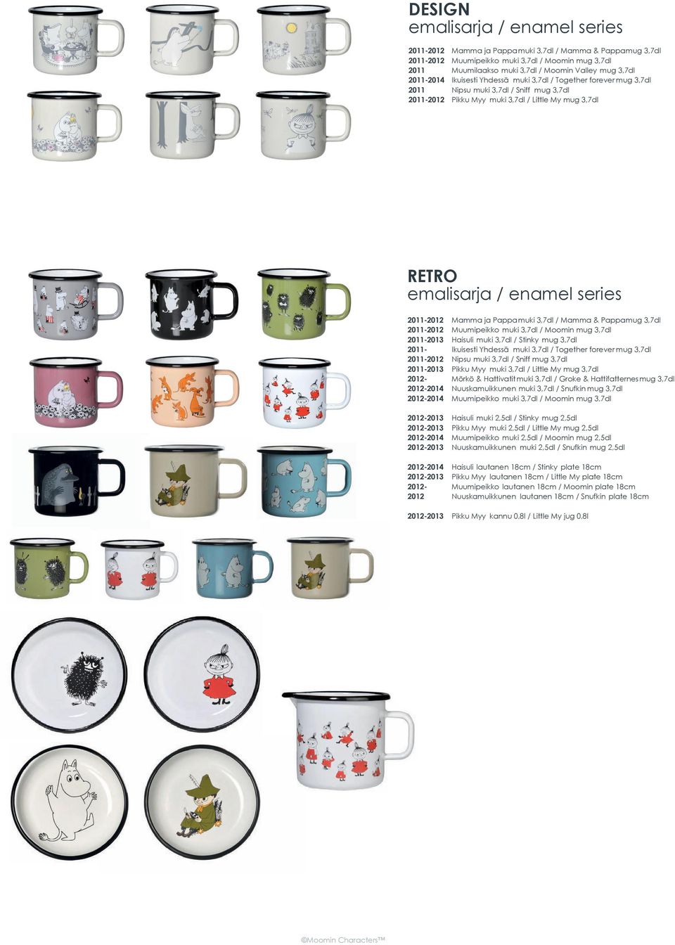 Pappa mug 3,7dl Muumipeikko muki 3,7dl / Moomin mug 3,7dl Haisuli muki 3,7dl / Stinky mug 3,7dl Ikuisesti Yhdessä muki 3,7dl / Together forever mug 3,7dl Nipsu muki 3,7dl / Sniff mug 3,7dl Pikku Myy