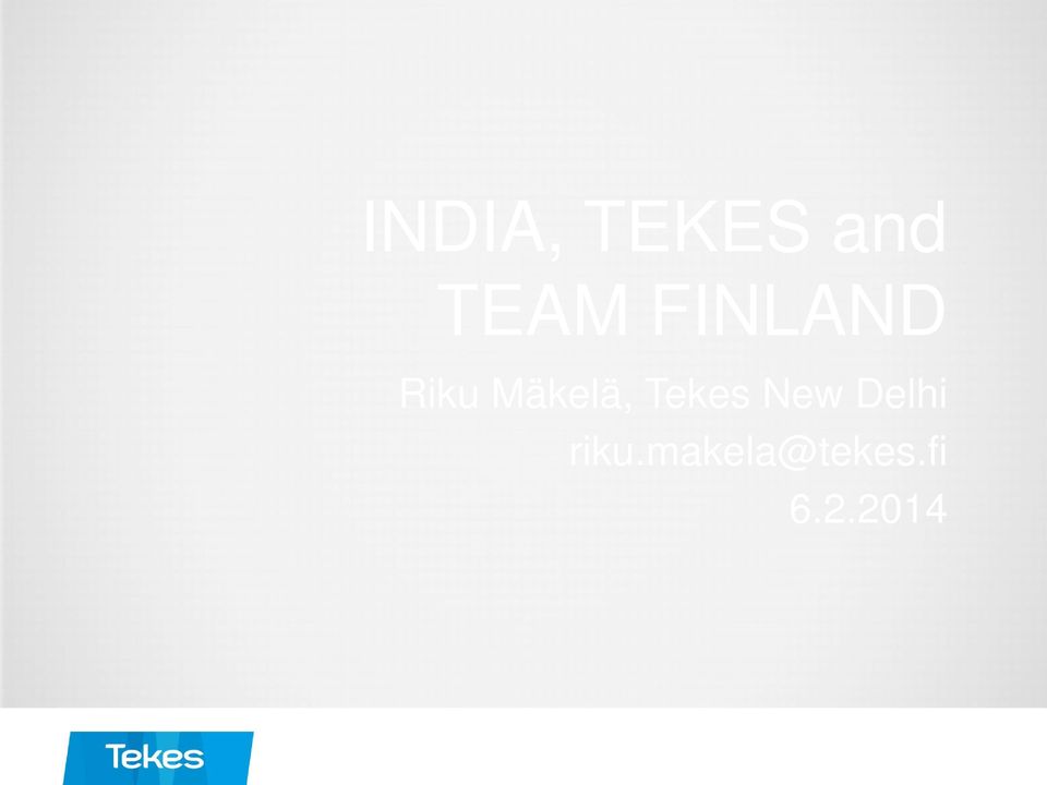 Tekes New Delhi riku.