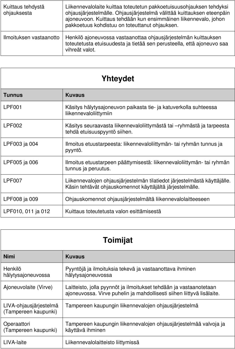 Henkilö ajoneuvossa vastaanottaa ohjausjärjestelmän kuittauksen toteutetusta etuisuudesta ja tietää sen perusteella, että ajoneuvo saa vihreät valot.