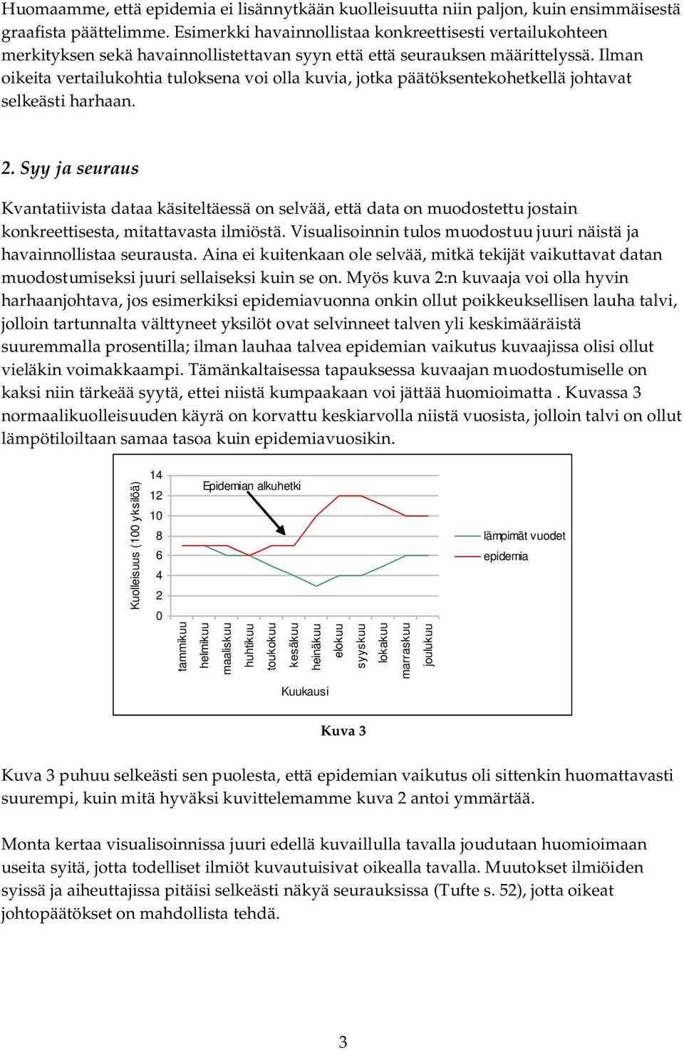 Ilman oikeita vertailukohtia tuloksena voi olla kuvia, jotka päätöksentekohetkellä johtavat selkeästi harhaan. 2.