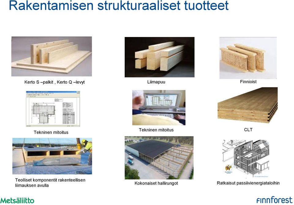 mitoitus CLT Teolliset komponentit rakenteellisen