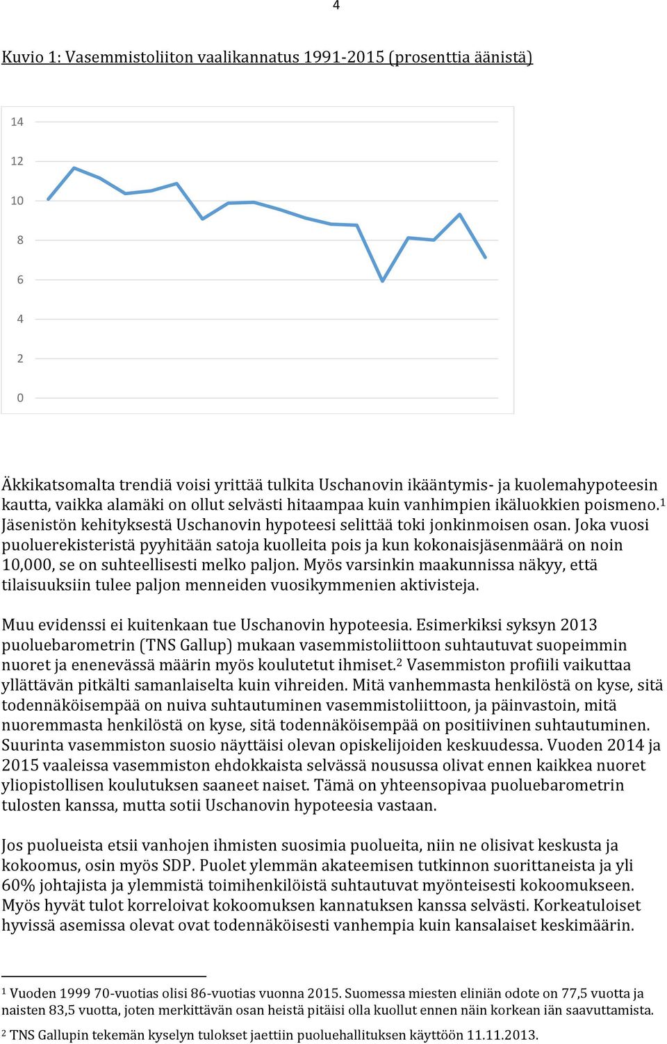 Joka vuosi puoluerekisteristä pyyhitään satoja kuolleita pois ja kun kokonaisjäsenmäärä on noin 10,000, se on suhteellisesti melko paljon.