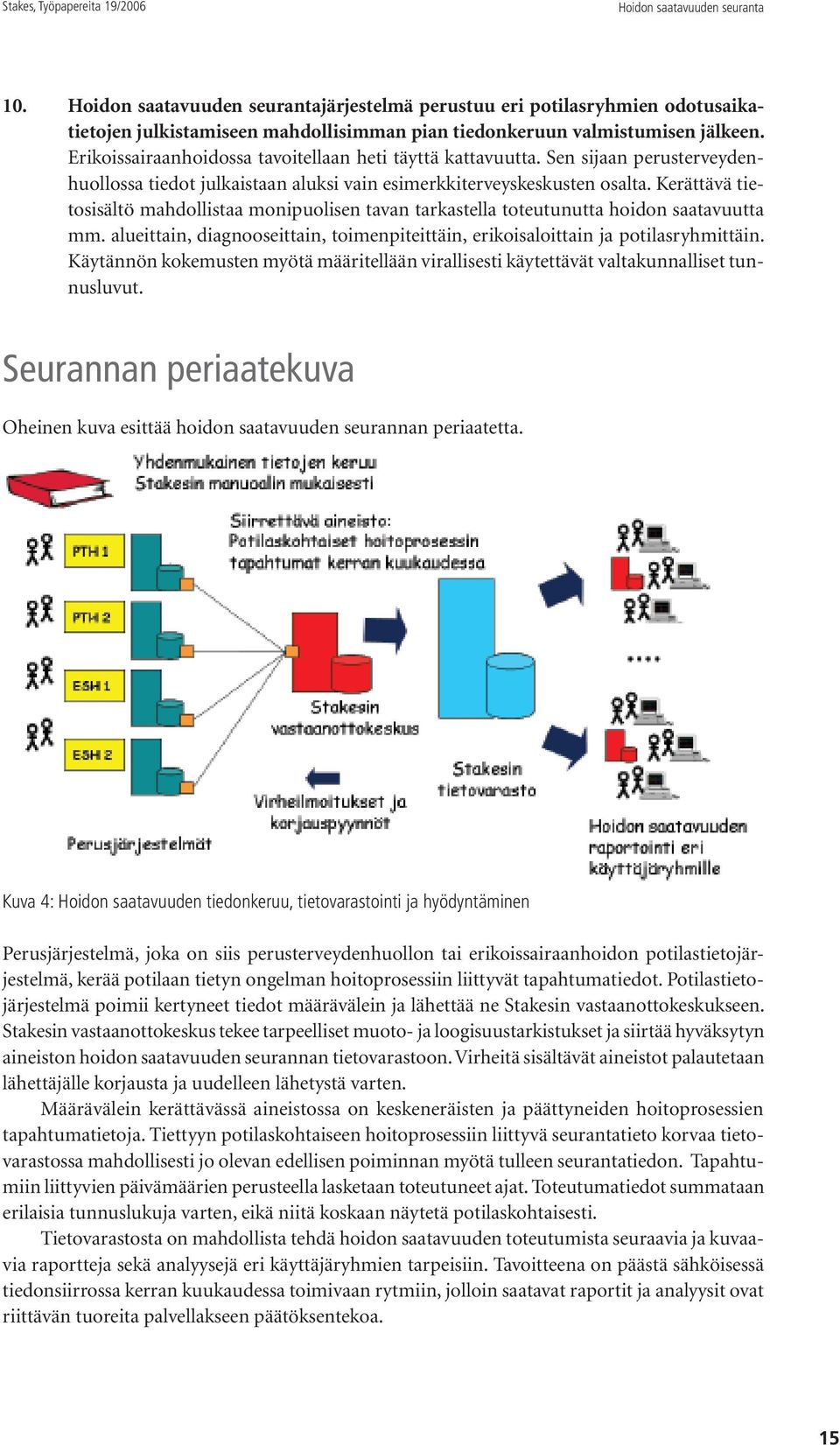 Kerättävä tietosisältö mahdollistaa monipuolisen tavan tarkastella toteutunutta hoidon saatavuutta mm. alueittain, diagnooseittain, toimenpiteittäin, erikoisaloittain ja potilasryhmittäin.