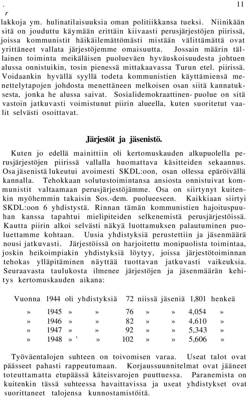 Jossain määrin tällainen toiminta meikäläisen puolueväen hyväuskoisuudesta johtuen alussa onnistuikin, tosin pienessä mittakaavassa Turun etel. piirissä.