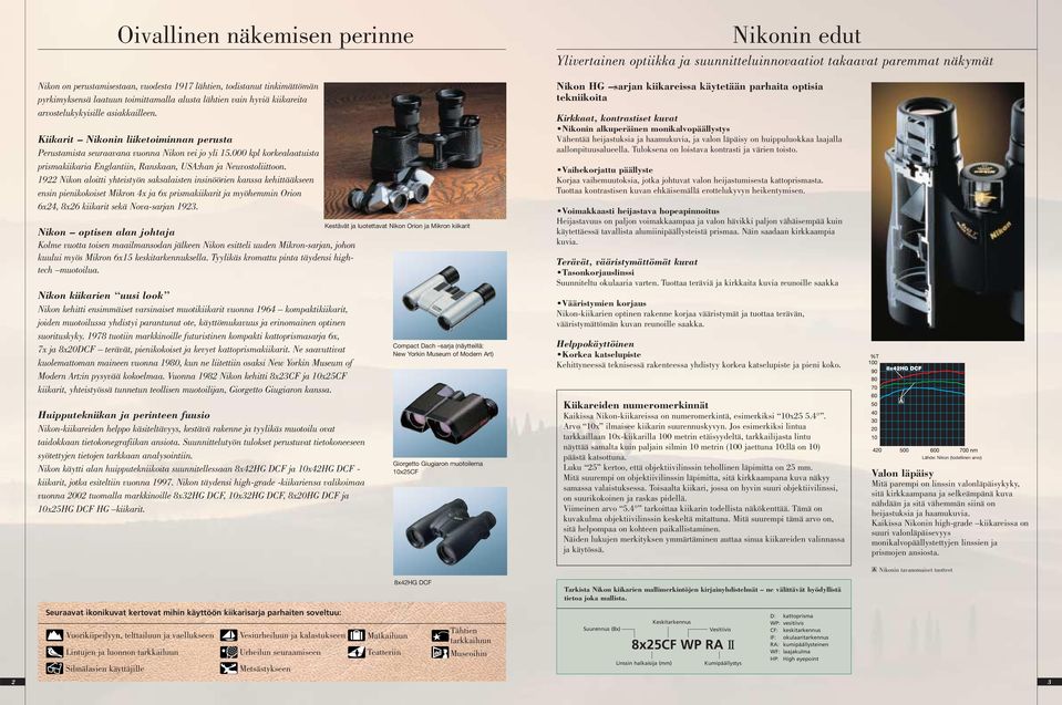 000 kpl korkealaatuista prismakiikaria Englantiin, Ranskaan, USA:han ja Neuvostoliittoon.