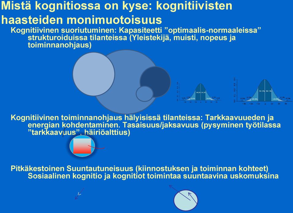 toiminnanohjaus hälyisissä tilanteissa: Tarkkaavuueden ja energian kohdentaminen.