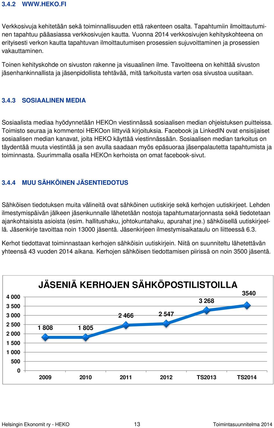 Tavoitteena on kehittää sivuston jäsenhankinnallista ja jäsenpidollista tehtävää, mitä tarkoitusta varten osa sivustoa uusitaan. 3.4.