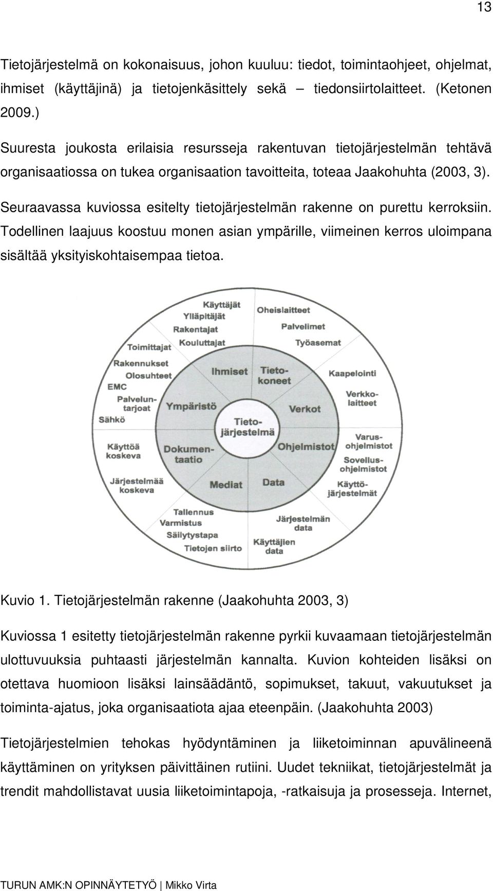 ) Suuresta joukosta erilaisia resursseja rakentuvan tietojärjestelmän tehtävä organisaatiossa on tukea organisaation tavoitteita, tavoitteita toteaa Jaakohuhta (2003, 3).