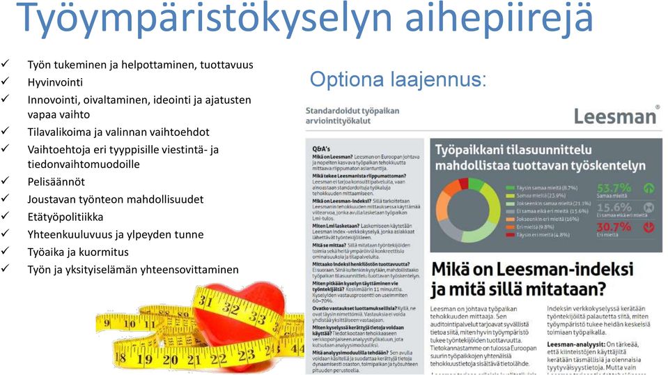 tyyppisille viestintä- ja tiedonvaihtomuodoille Pelisäännöt Joustavan työnteon mahdollisuudet