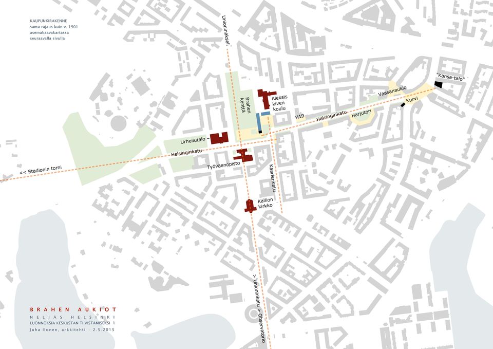 koulu H19 Helsinginkatu Harjutori Vaasanaukio Kurvi Urheilutalo Helsinginkatu <<