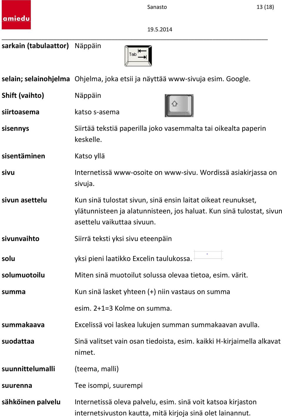 Katso yllä Internetissä www-osoite on www-sivu. Wordissä asiakirjassa on sivuja. Kun sinä tulostat sivun, sinä ensin laitat oikeat reunukset, ylätunnisteen ja alatunnisteen, jos haluat.