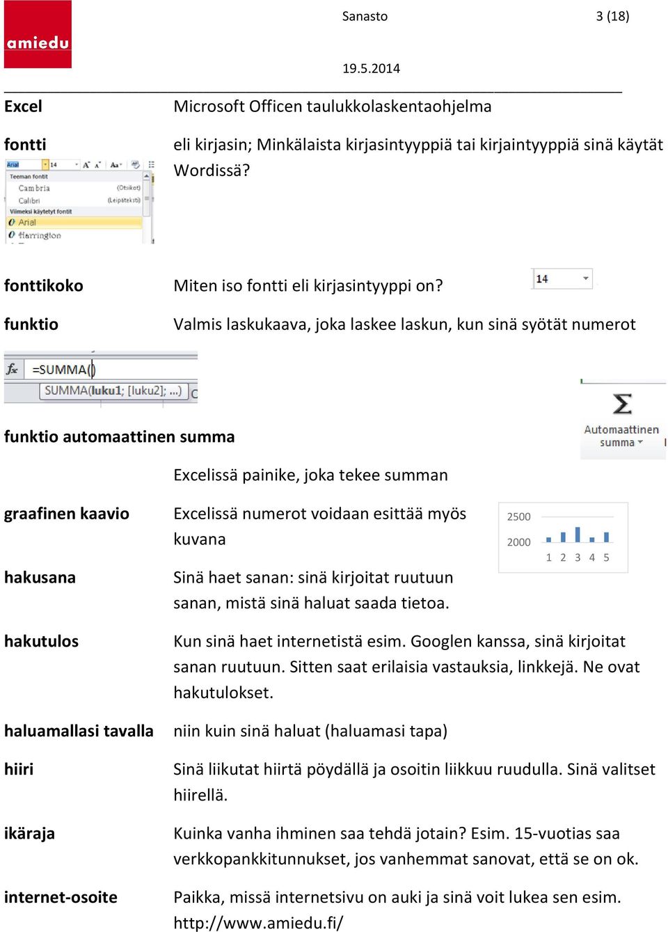 Valmis laskukaava, joka laskee laskun, kun sinä syötät numerot funktio automaattinen summa Excelissä painike, joka tekee summan graafinen kaavio hakusana Excelissä numerot voidaan esittää myös kuvana