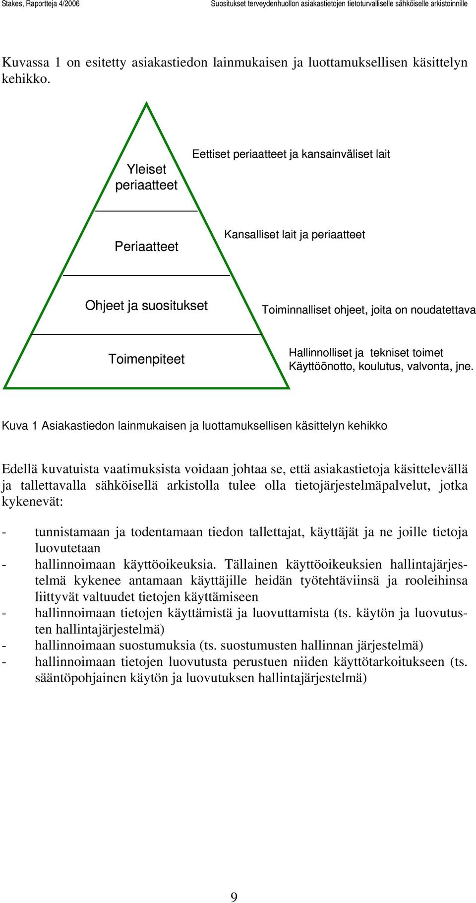 Hallinnolliset ja tekniset toimet Käyttöönotto, koulutus, valvonta, jne.