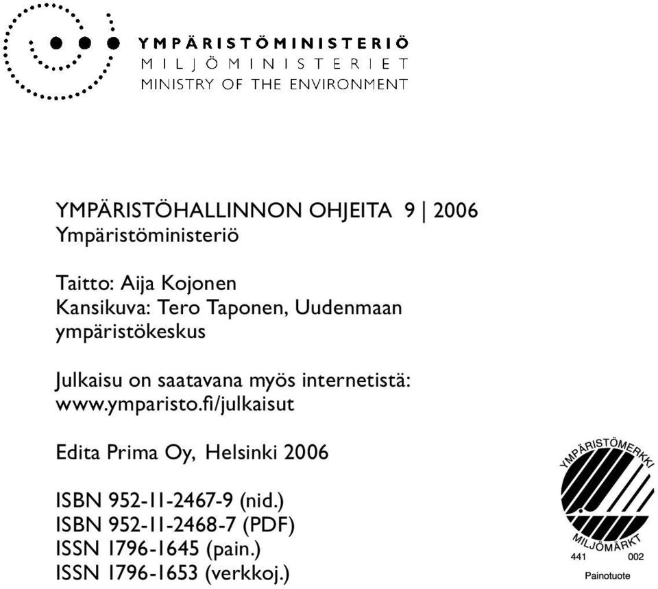 internetistä: www.ymparisto.