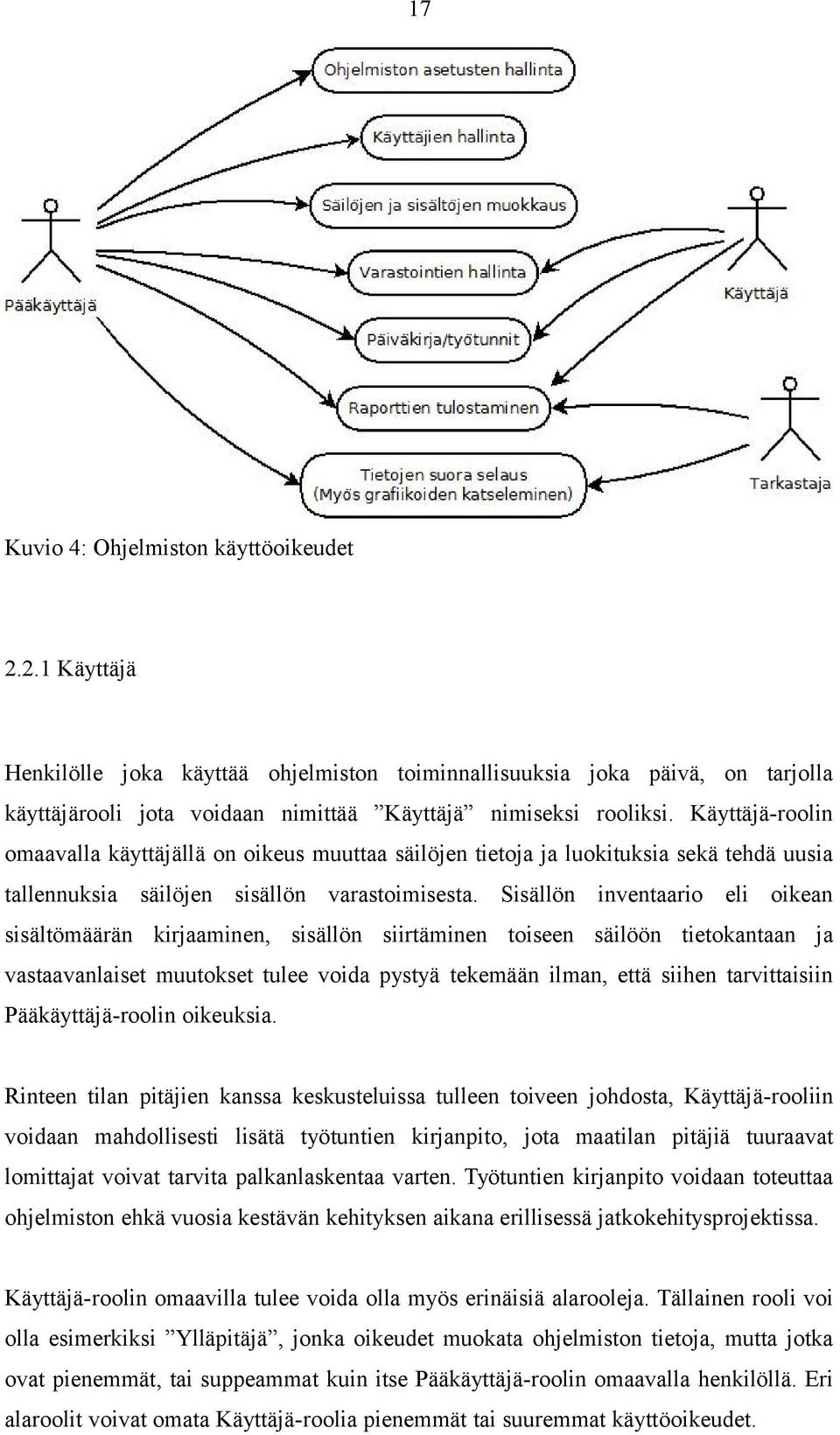 Sisällön inventaario eli oikean sisältömäärän kirjaaminen, sisällön siirtäminen toiseen säilöön tietokantaan ja vastaavanlaiset muutokset tulee voida pystyä tekemään ilman, että siihen tarvittaisiin