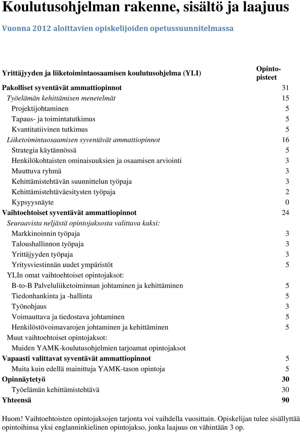 Strategia käytännössä 5 Henkilökohtaisten ominaisuuksien ja osaamisen arviointi Muuttuva ryhmä Kehittämistehtävän suunnittelun työpaja Kehittämistehtäväesitysten työpaja 2 Kypsyysnäyte 0