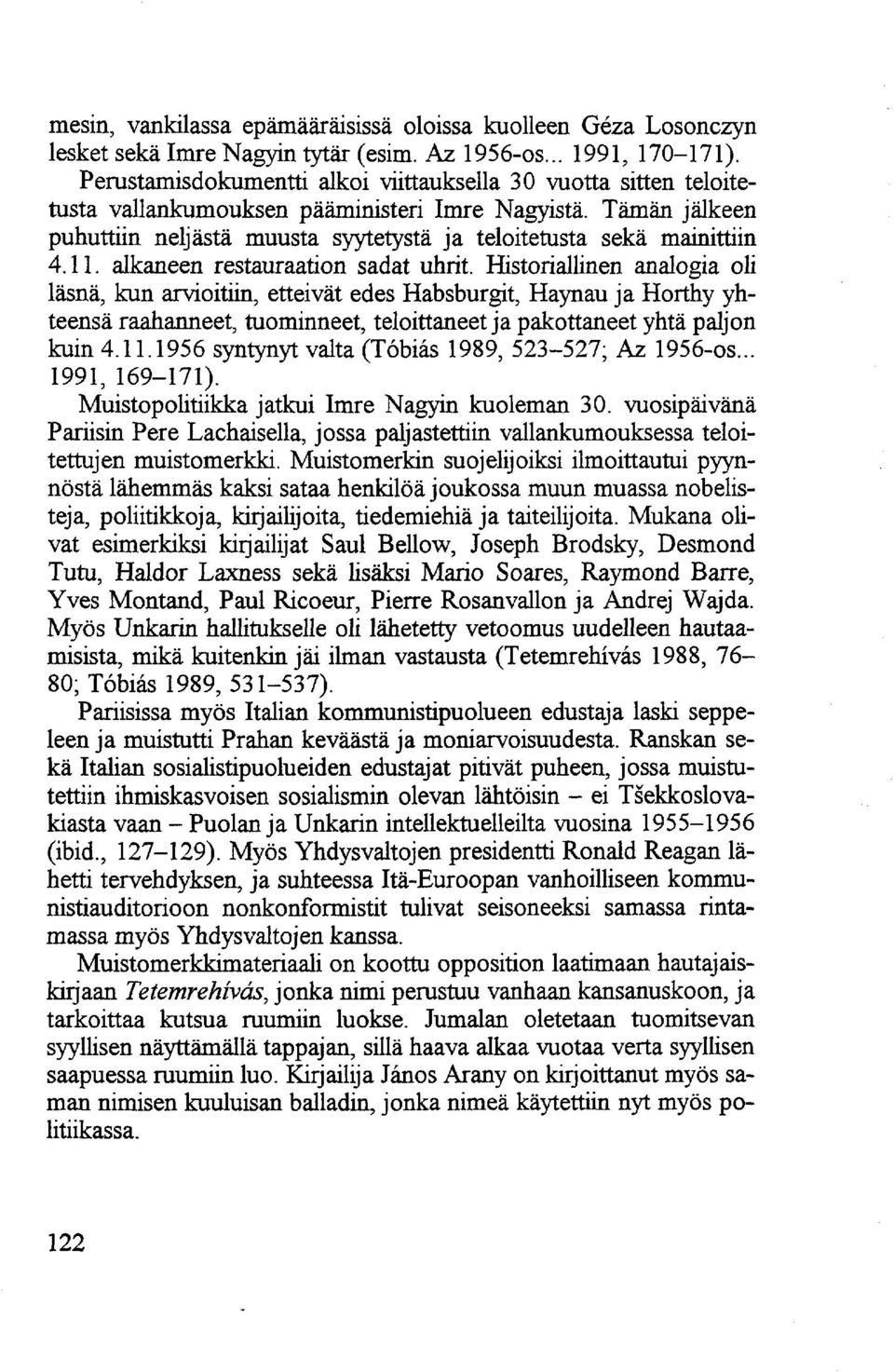 11. alkaneen restauraation sadat uhrit.