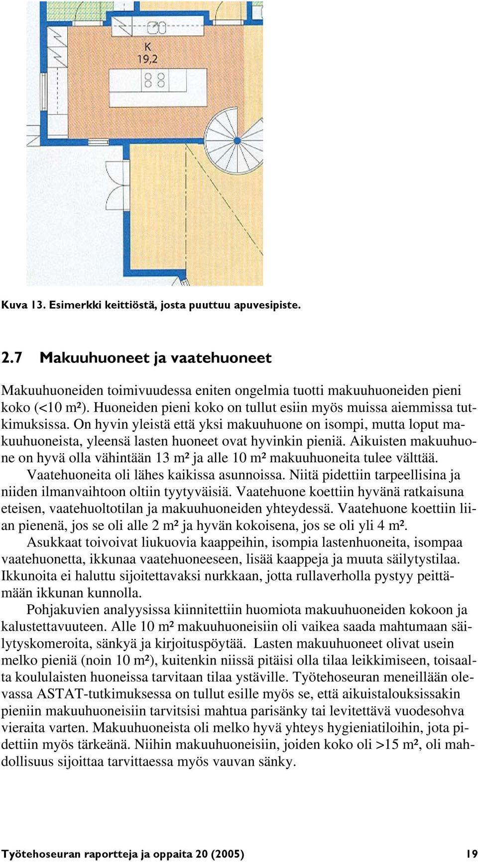 Aikuisten makuuhuone on hyvä olla vähintään 13 m² ja alle 10 m² makuuhuoneita tulee välttää. Vaatehuoneita oli lähes kaikissa asunnoissa.