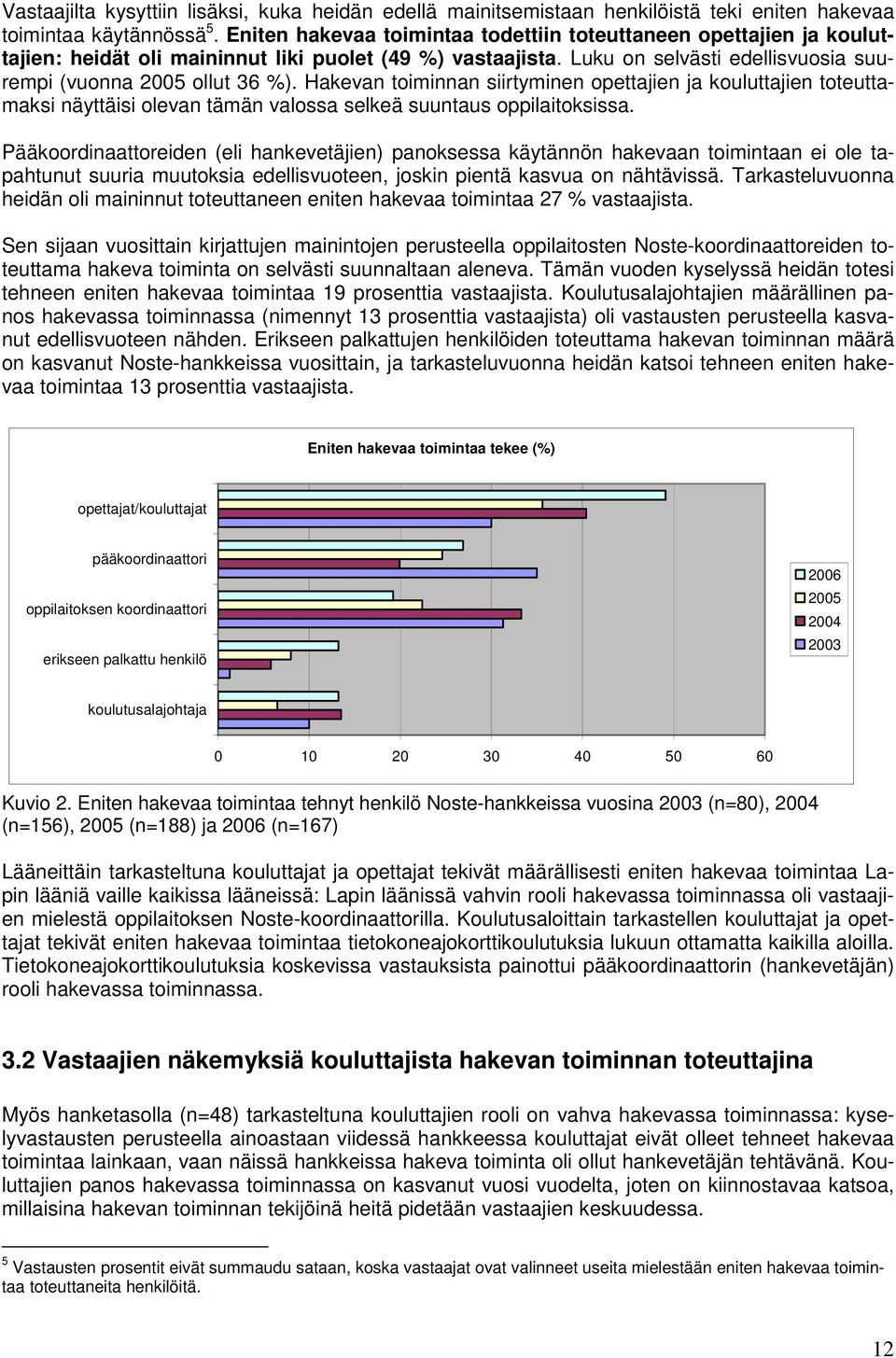 Hakevan toiminnan siirtyminen opettajien ja kouluttajien toteuttamaksi näyttäisi olevan tämän valossa selkeä suuntaus oppilaitoksissa.