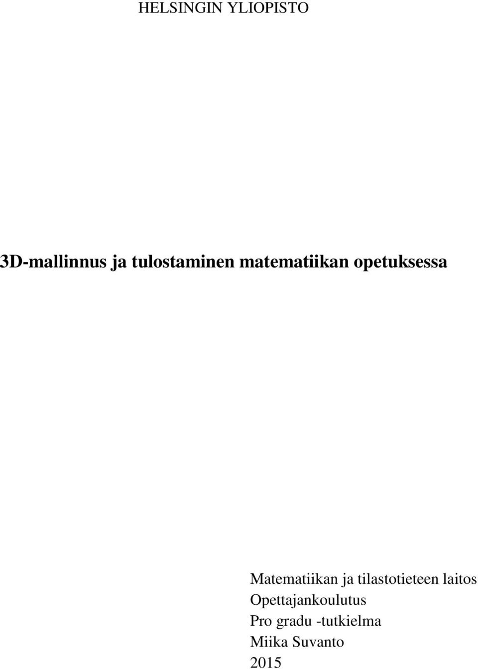 Matematiikan ja tilastotieteen laitos