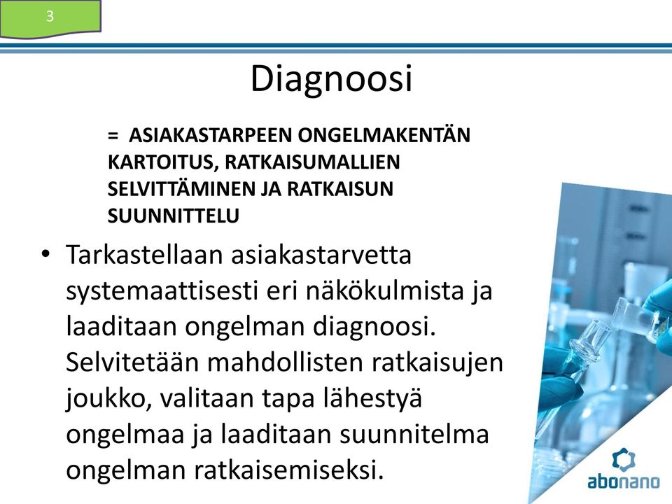 näkökulmista ja laaditaan ongelman diagnoosi.