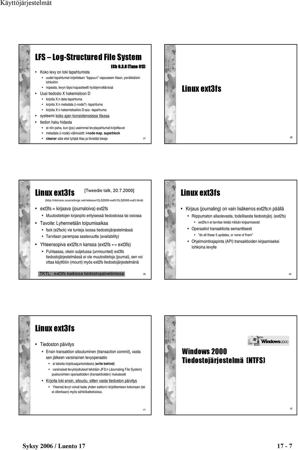 kirjoita X:n data-tapahtuma kirjoita X:n metadata (i-node?