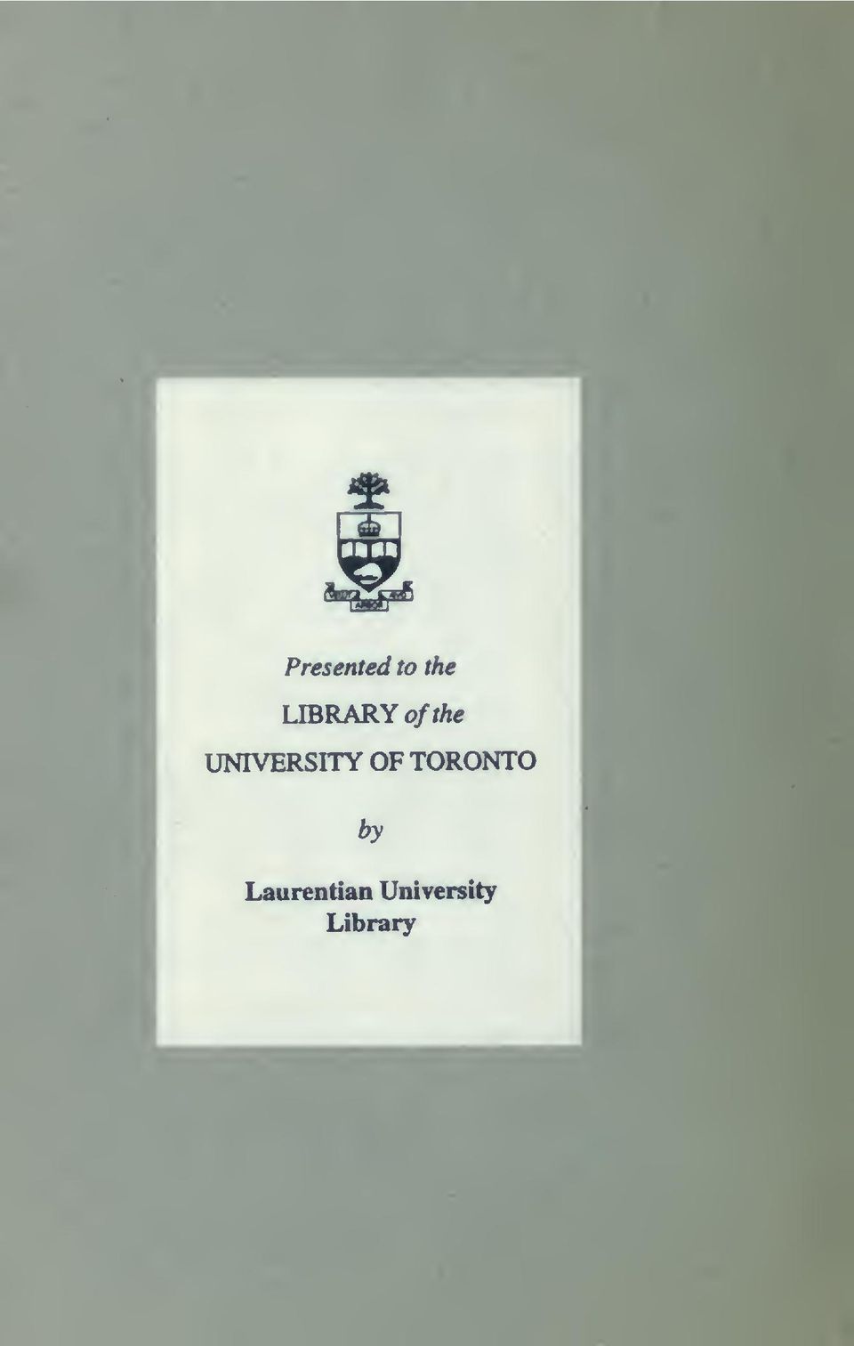 UNIVERSITY OF TORONTO