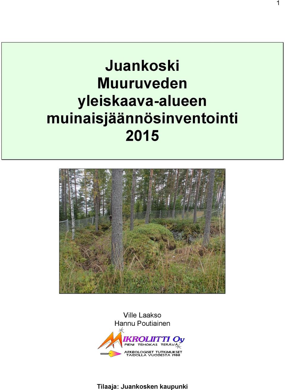 muinaisjäännösinventointi 2015