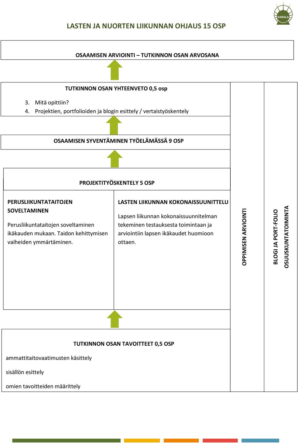 Perusliikuntataitojen soveltaminen ikäkauden mukaan. Taidon kehittymisen vaiheiden ymmärtäminen.