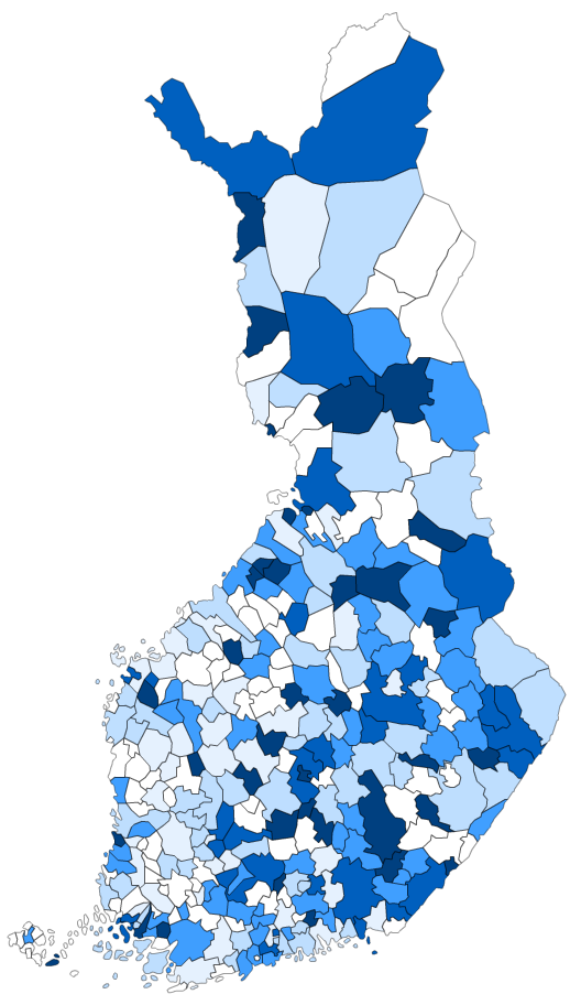 Rekisteröityneet koulut & nykytilan arvioinnin täyttäneet koulut / kaikki kunnan koulut (%)