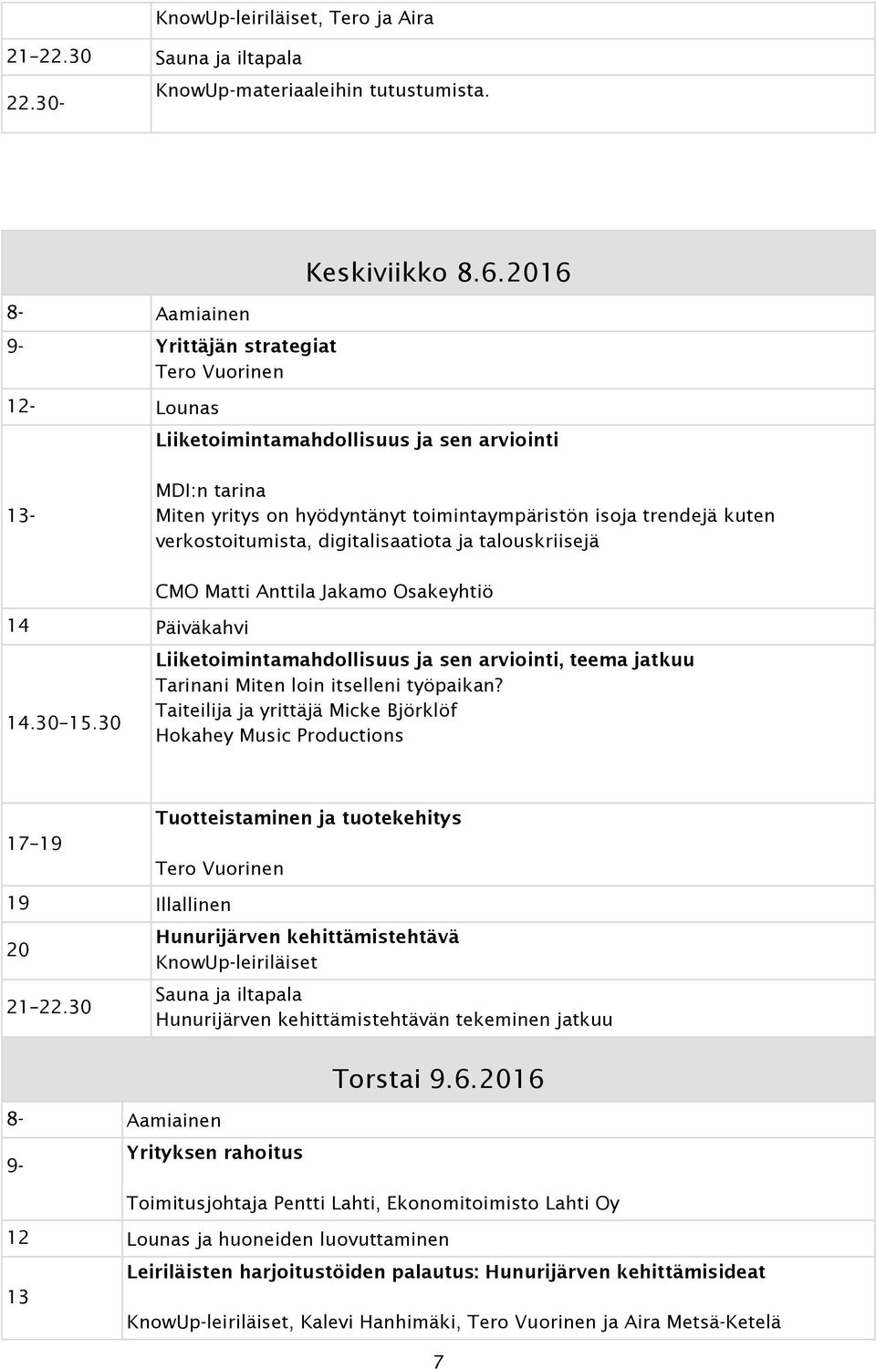 verkostoitumista, digitalisaatiota ja talouskriisejä 14 Päiväkahvi CMO Matti Anttila Jakamo Osakeyhtiö 14.30 15.