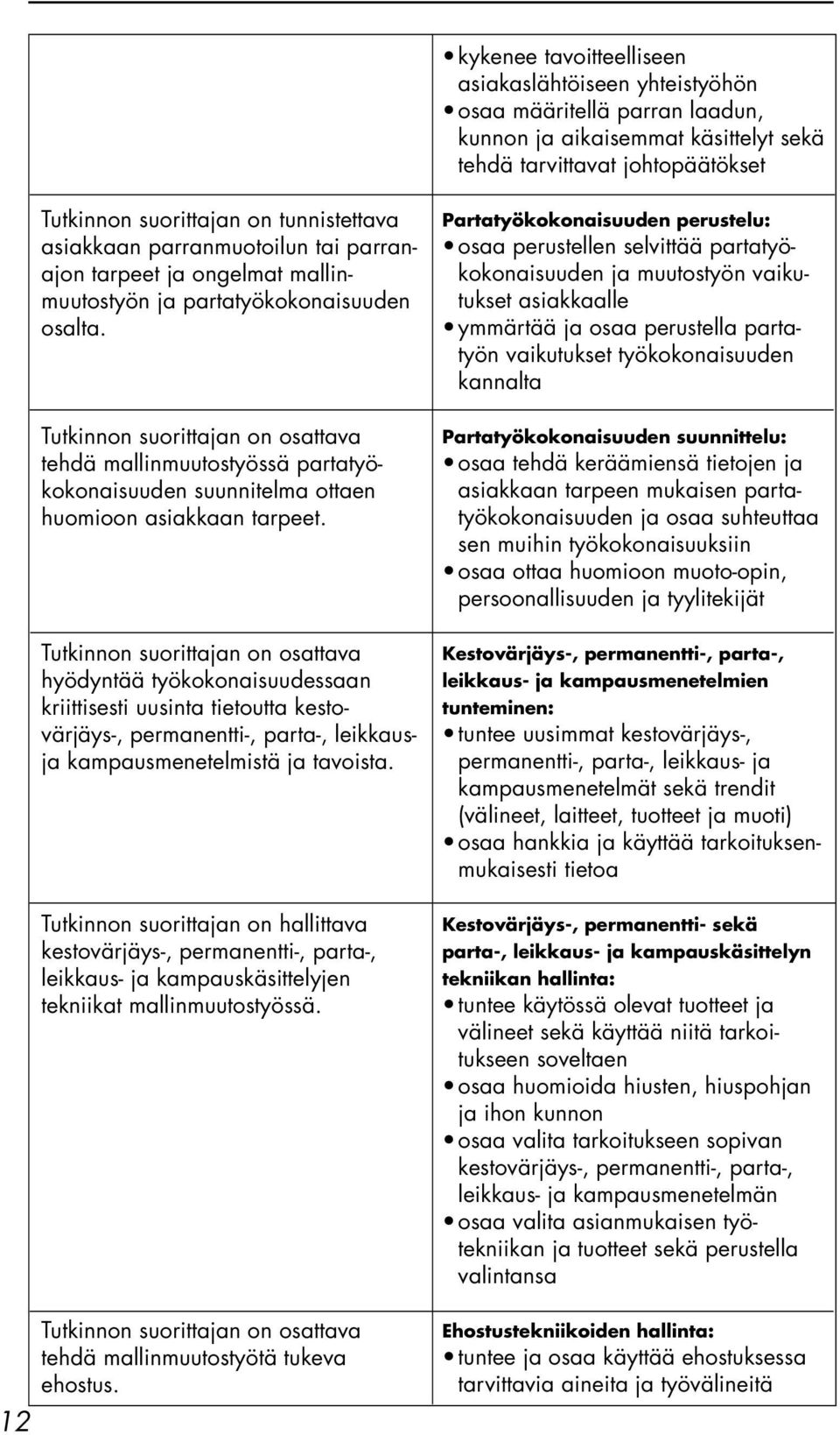 tehdä mallinmuutostyössä partatyökokonaisuuden suunnitelma ottaen huomioon asiakkaan tarpeet.