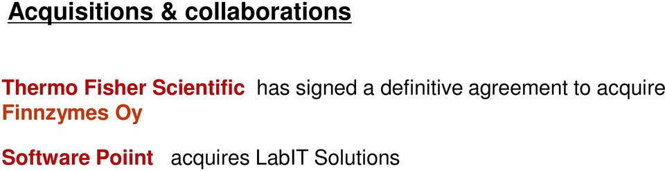 LabIT Solutions LIMS busines (Sweden).