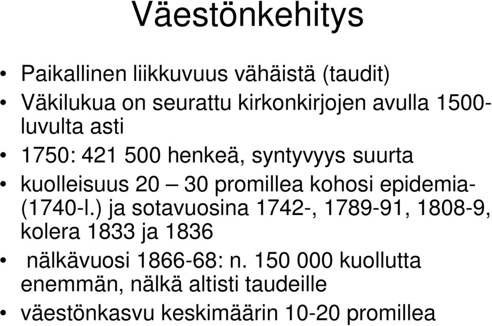kohosi epidemia- (1740-l.