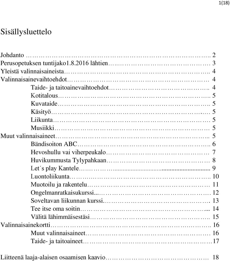 .. 5 Bändisoiton ABC.. 6 Hevoshullu vai viherpeukalo 7 Huvikummusta Tylypahkaan 8 Let s play Kantele.... 9 Luontoliikunta.