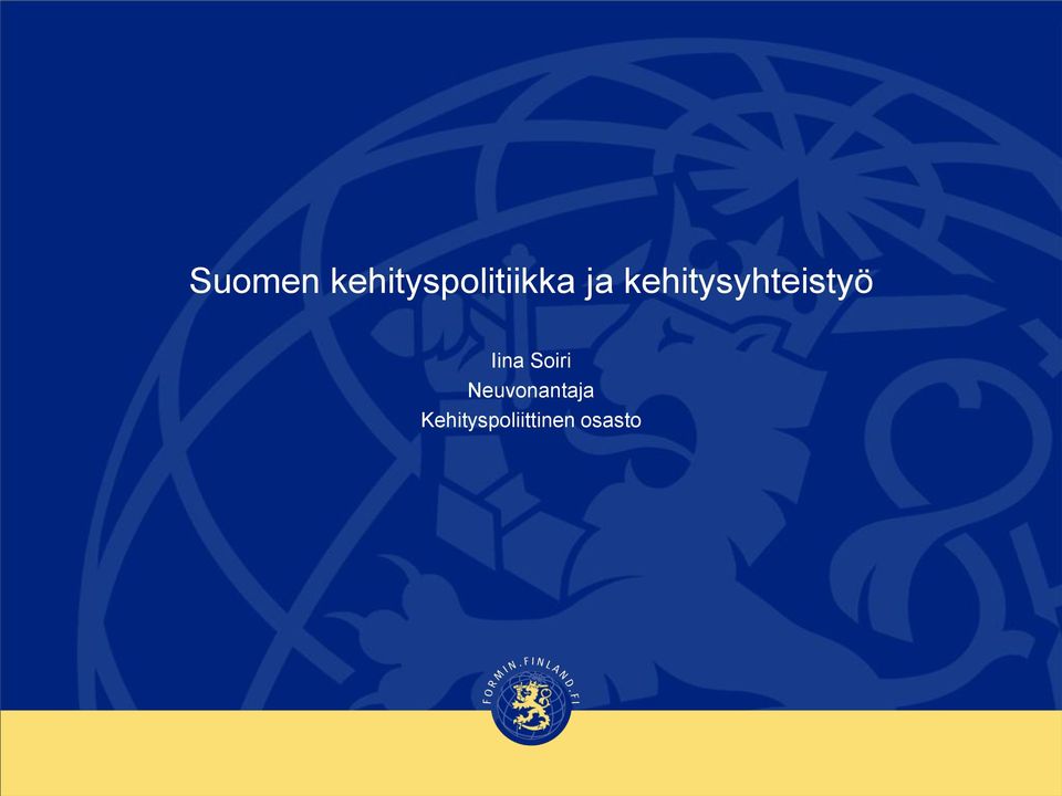 kehitysyhteistyö Iina
