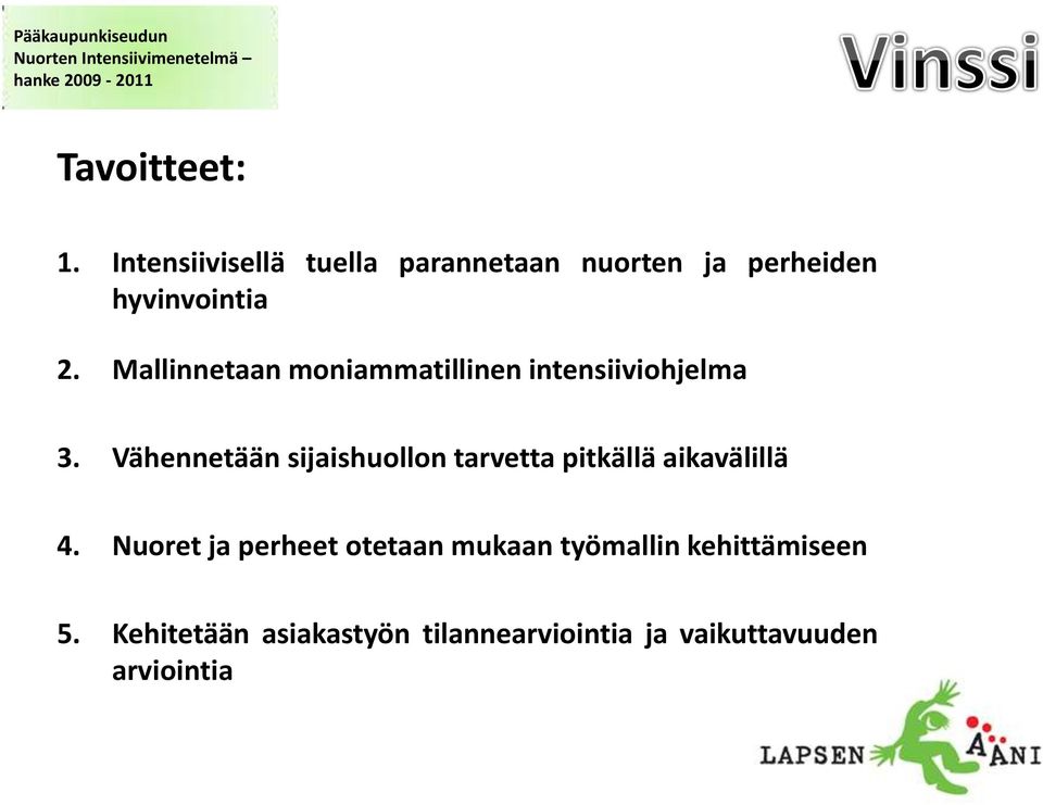 Mallinnetaan moniammatillinen intensiiviohjelma 3.